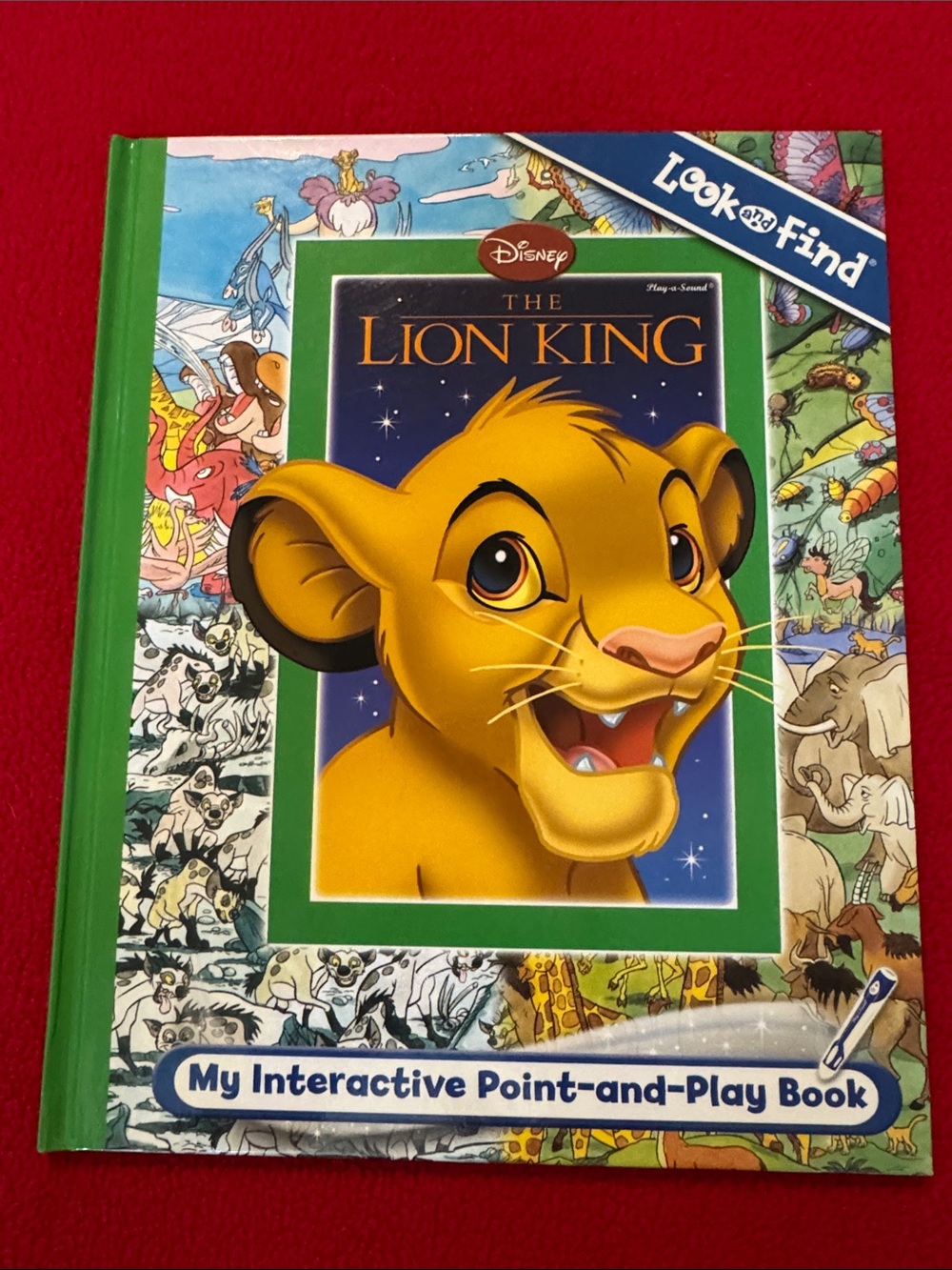 Disney’s The Lion King Vintage Look and Find Hardcover with Stickers intact